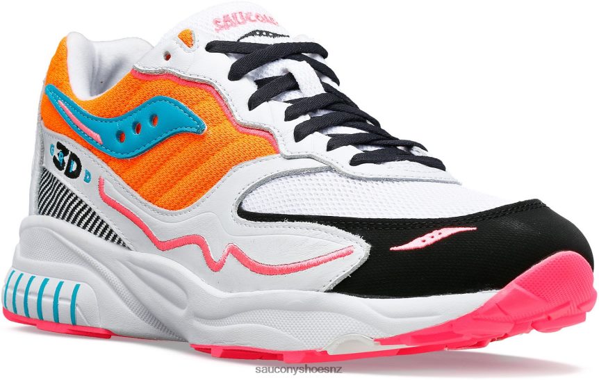 Saucony 3D Grid Hurricane TX0L64200 White/Orange