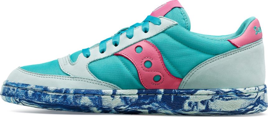 Saucony An-Nour Jazz Court TX0L64234 Aqua/Pink
