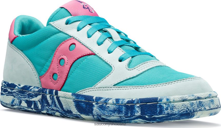 Saucony An-Nour Jazz Court TX0L64234 Aqua/Pink