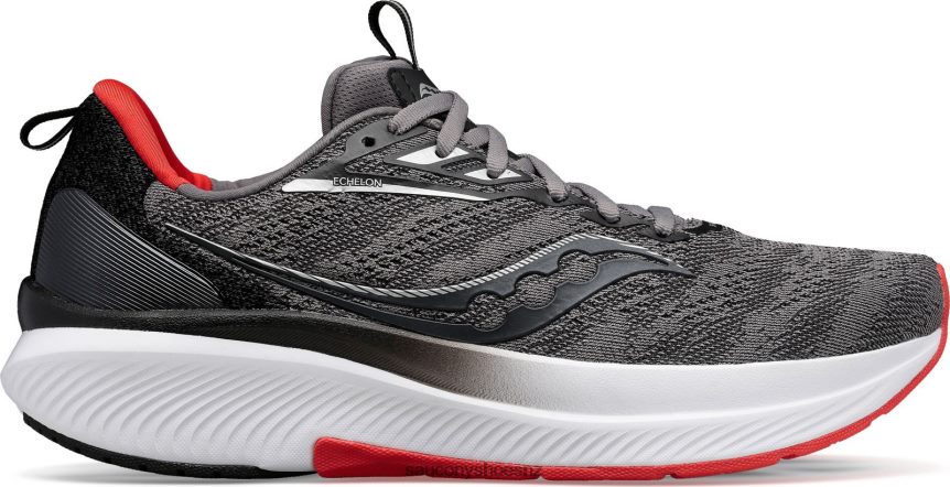 Saucony Echelon 9 TX0L6494 Charcoal/Red Sky