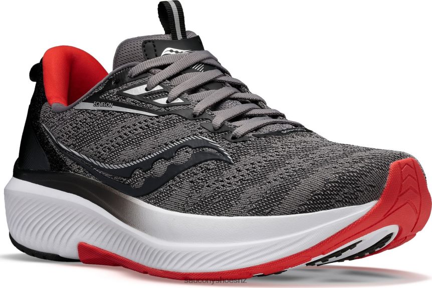 Saucony Echelon 9 TX0L6494 Charcoal/Red Sky