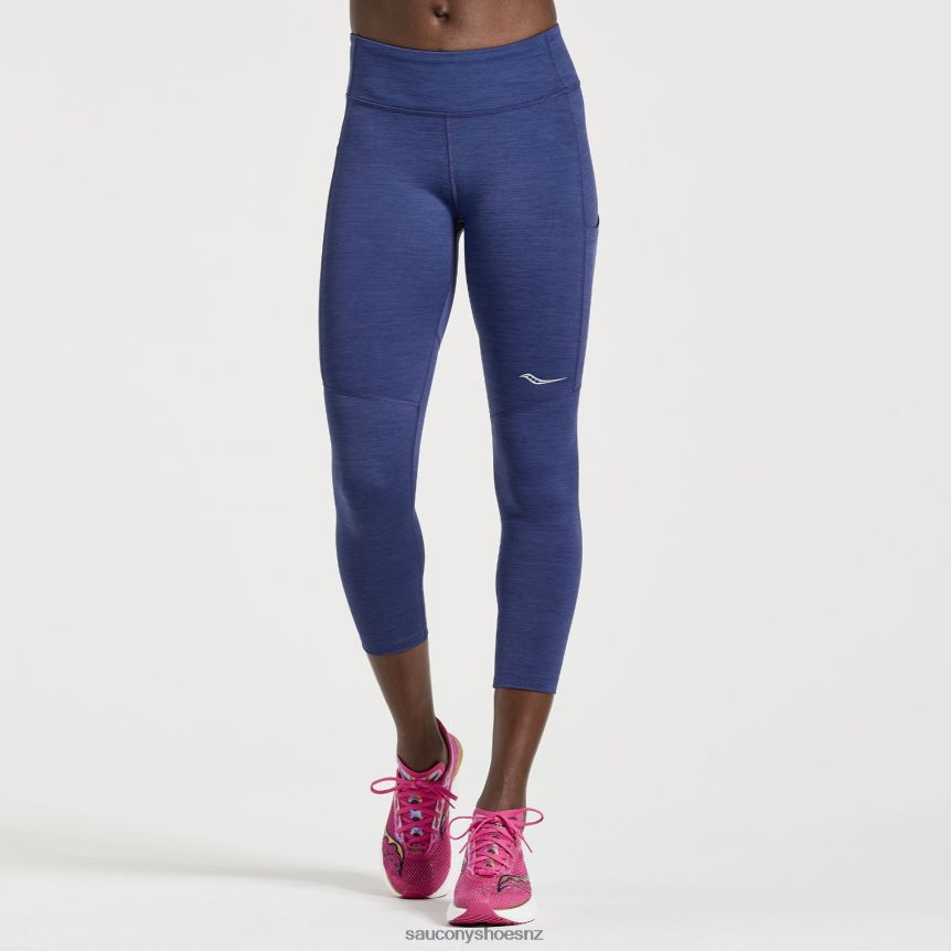 Saucony Fortify Crop Tight TX0L64814 Sodalite Heather