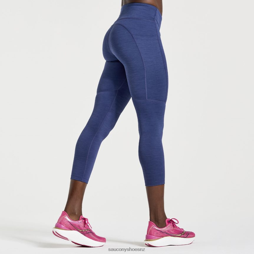 Saucony Fortify Crop Tight TX0L64814 Sodalite Heather