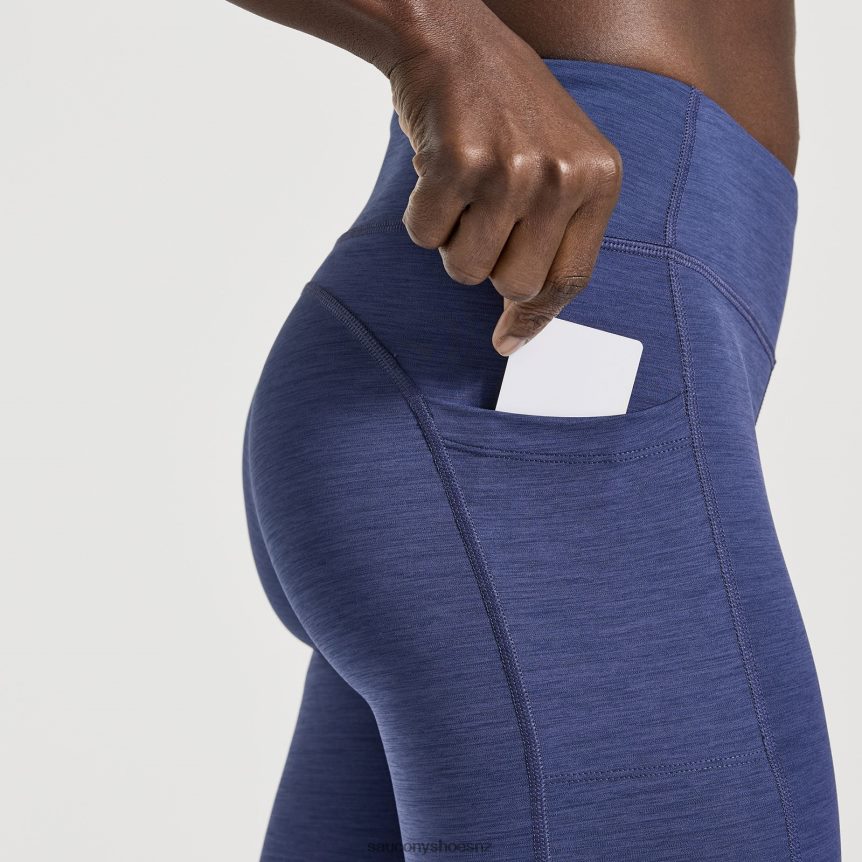 Saucony Fortify Crop Tight TX0L64814 Sodalite Heather