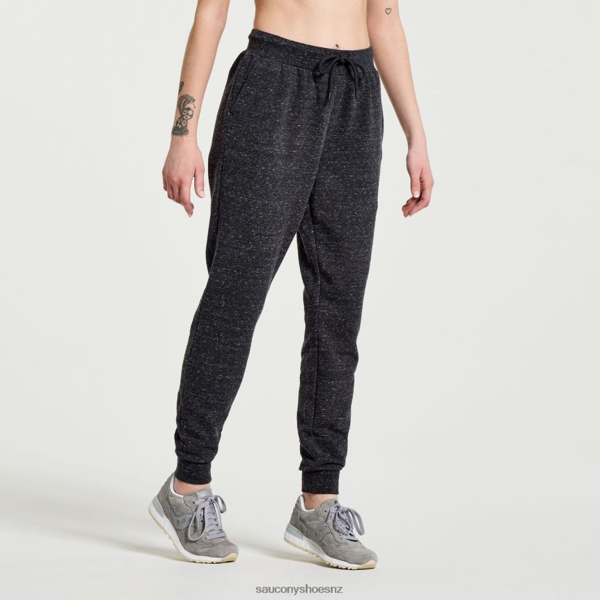Saucony Rested Sweatpant TX0L64848 Black Heather Graphic