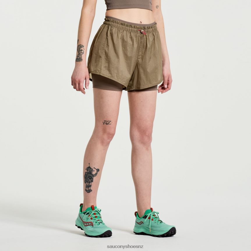Saucony Elevate 4 2-in-1 Short TX0L64823 Pewter