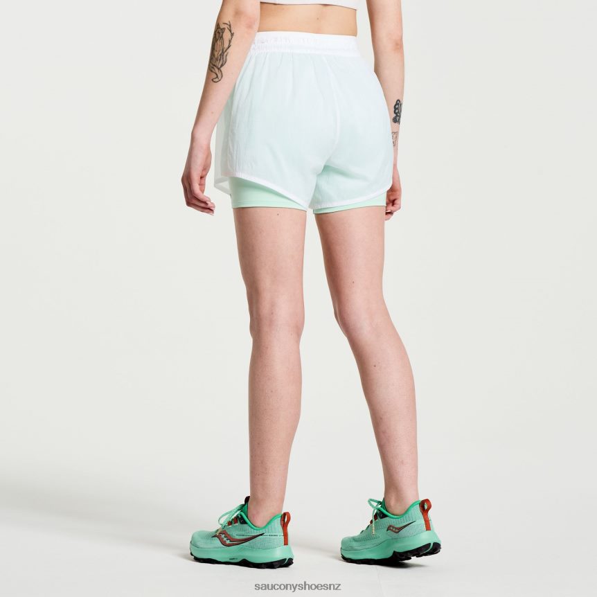 Saucony Elevate 4 2-in-1 Short TX0L64824 White
