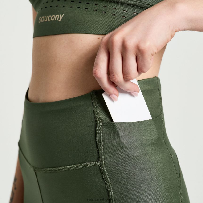 Saucony Pinnacle 8 Tight Short TX0L64847 Climbing Ivy
