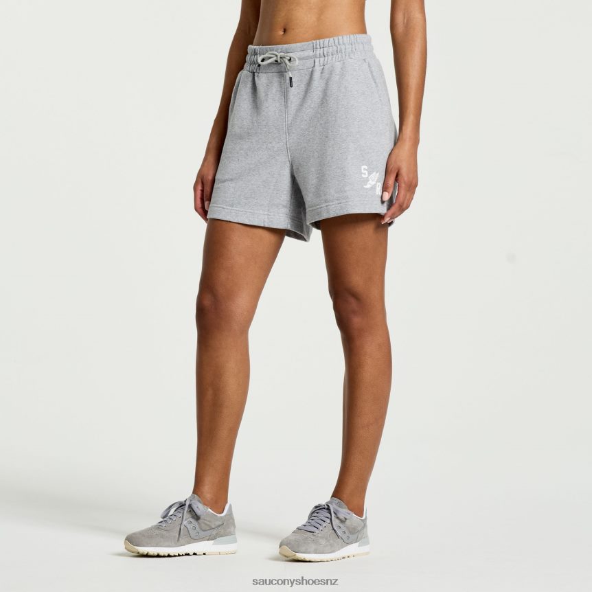Saucony Rested Sweat Short TX0L64831 Light Grey Heather Graphic