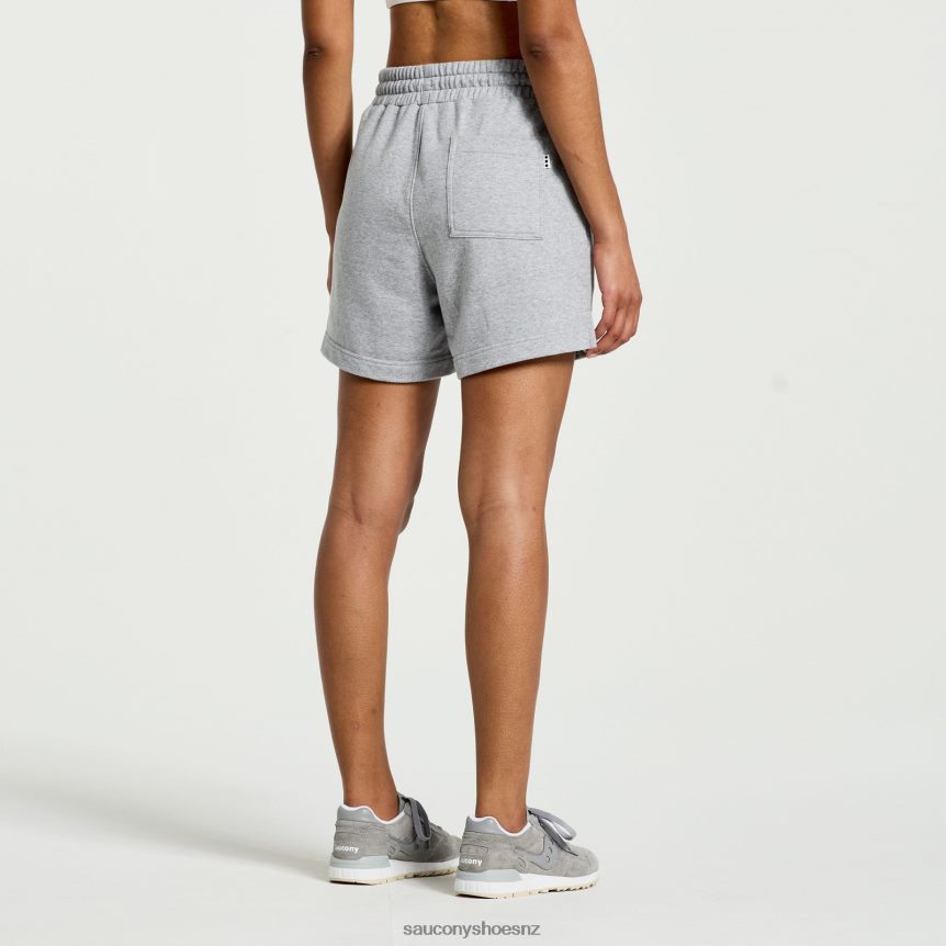 Saucony Rested Sweat Short TX0L64831 Light Grey Heather Graphic