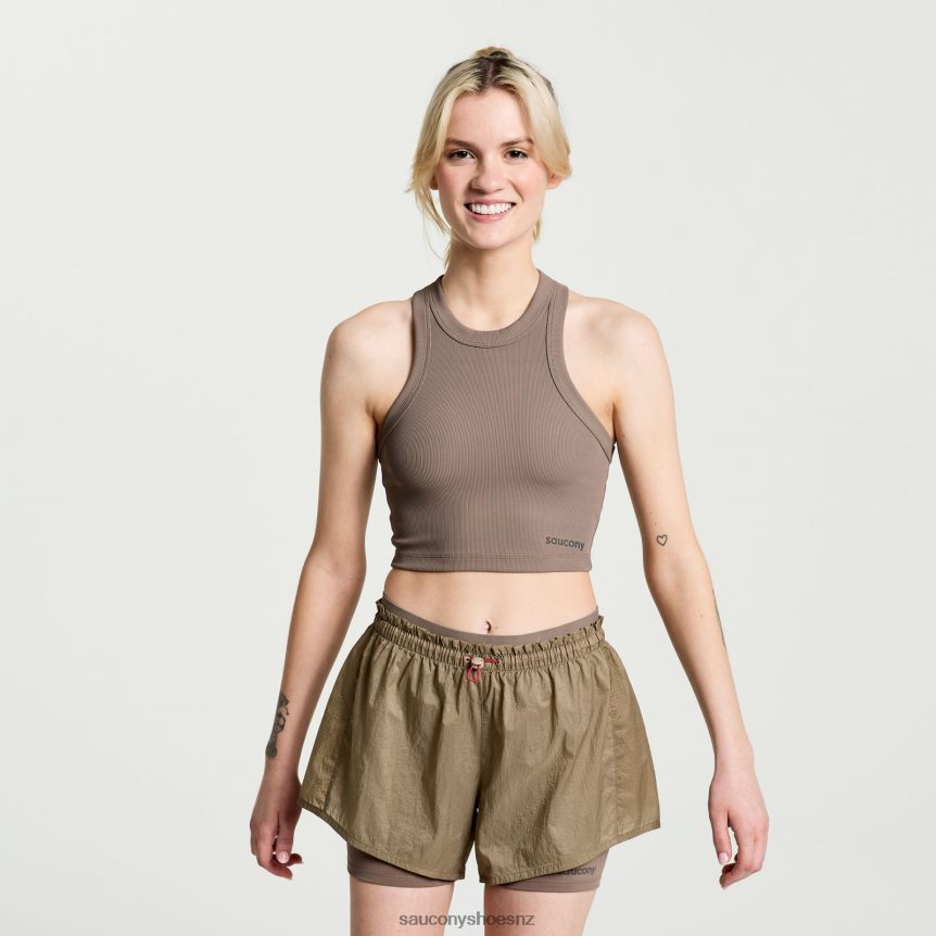 Saucony Elevate Crop Top TX0L64773 Umber