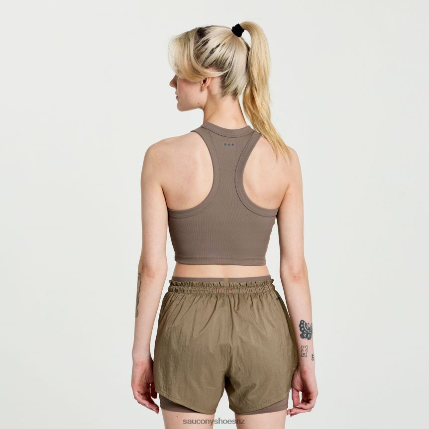 Saucony Elevate Crop Top TX0L64773 Umber