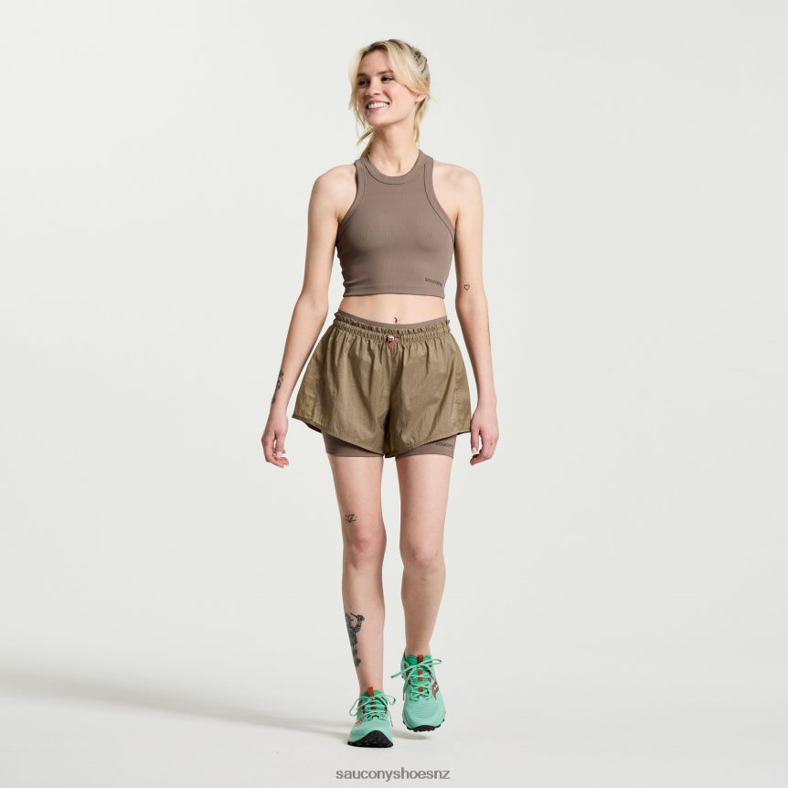 Saucony Elevate Crop Top TX0L64773 Umber