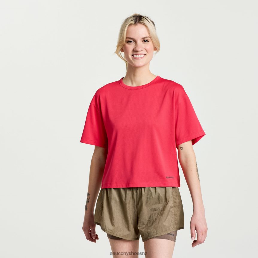 Saucony Elevate Short Sleeve TX0L64768 Rose