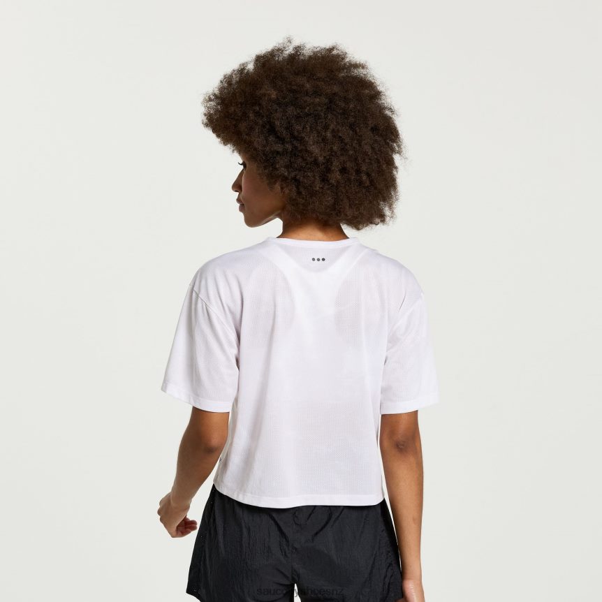 Saucony Elevate Short Sleeve TX0L64770 White Tie-Dye Print