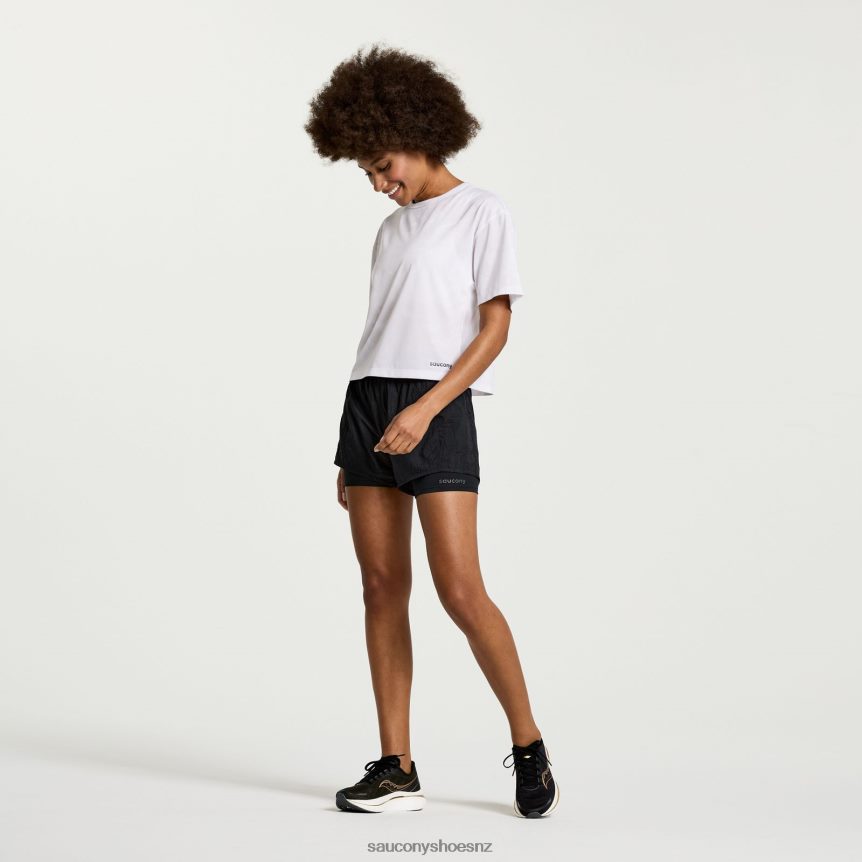 Saucony Elevate Short Sleeve TX0L64770 White Tie-Dye Print