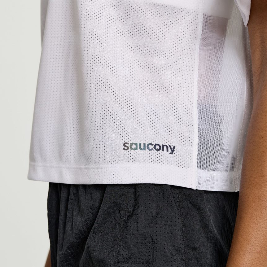 Saucony Elevate Short Sleeve TX0L64770 White Tie-Dye Print