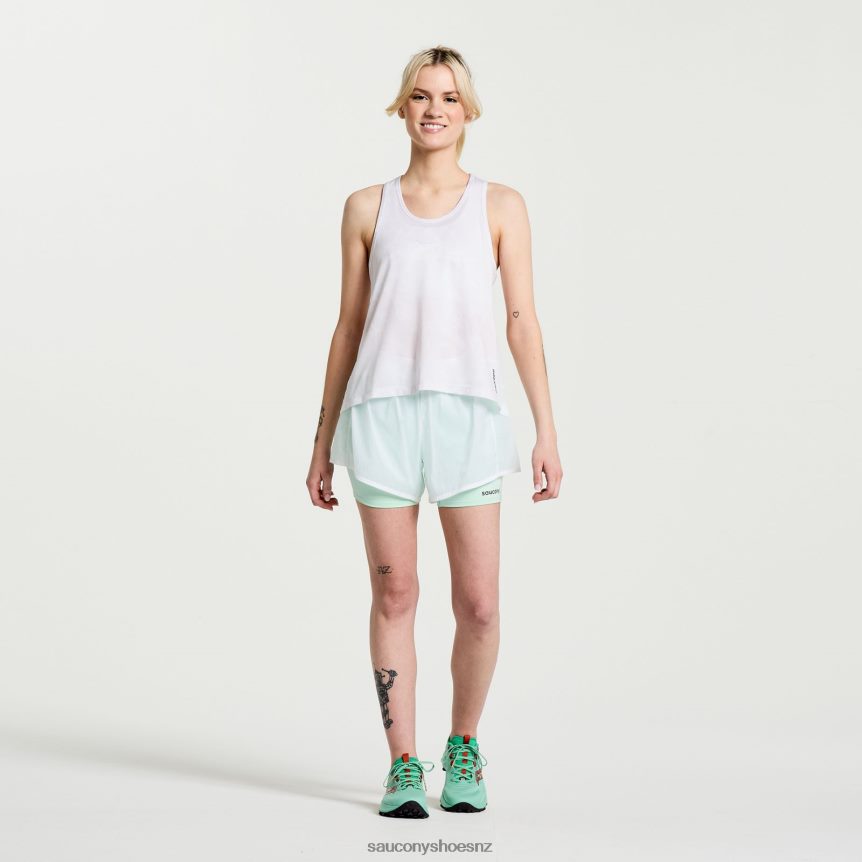Saucony Elevate Tank Top TX0L64751 White Tie-Dye Print