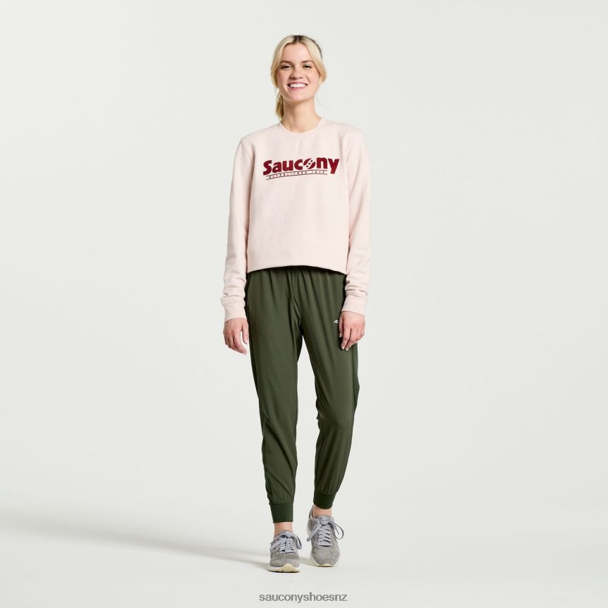 Saucony Rested Crewneck TX0L64780 Sepia Rose Heather Graphic