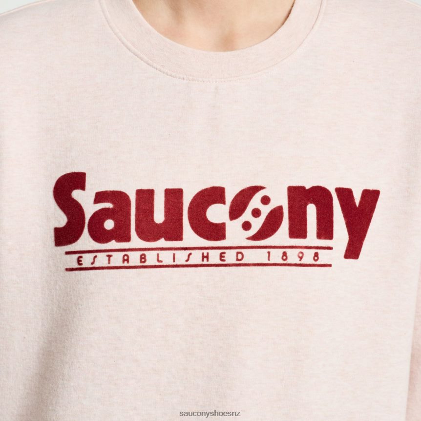 Saucony Rested Crewneck TX0L64780 Sepia Rose Heather Graphic