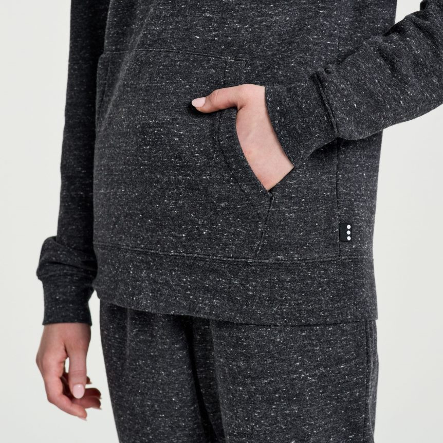 Saucony Rested Hoodie TX0L64794 Black Heather Graphic