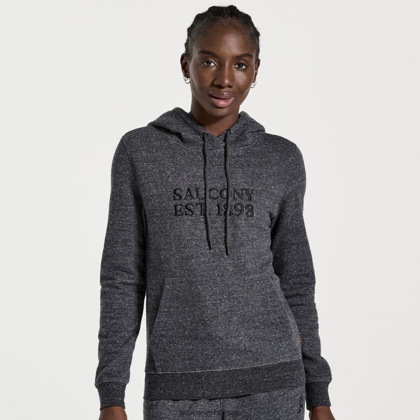 Saucony Rested Hoodie TX0L64795 Black Heather