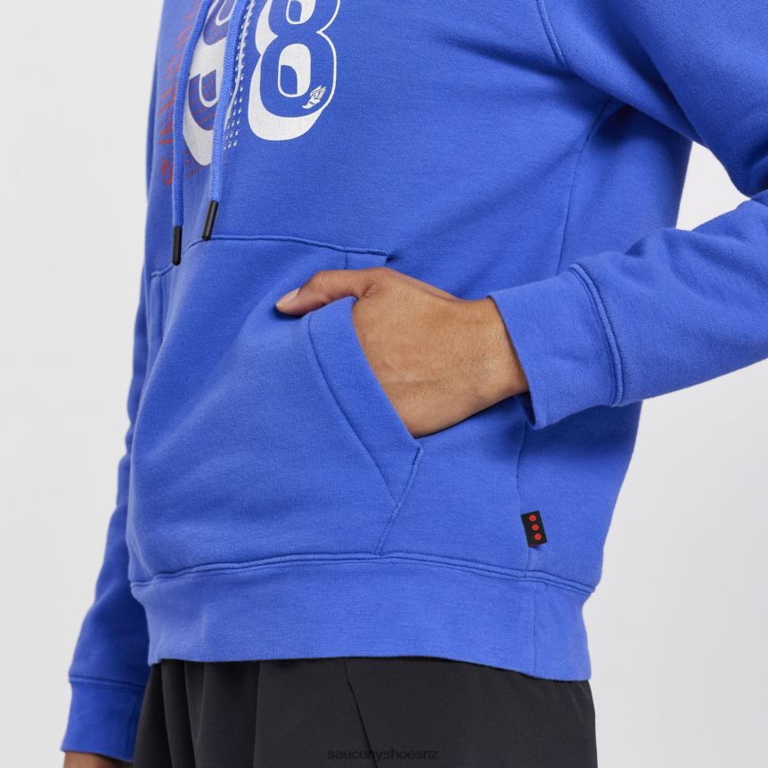Saucony Rested Hoodie TX0L64796 Blue Raz