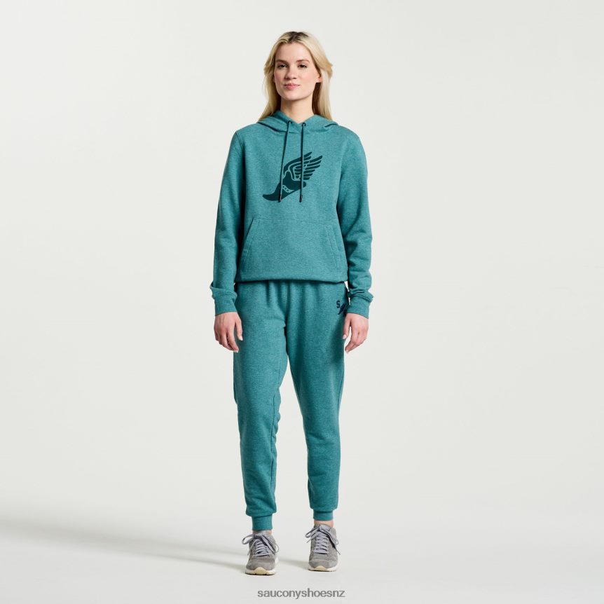 Saucony Rested Hoodie TX0L64798 North Atlantic Heather Graphic