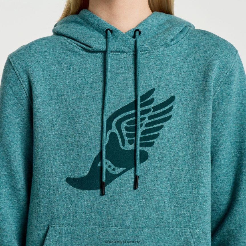 Saucony Rested Hoodie TX0L64798 North Atlantic Heather Graphic