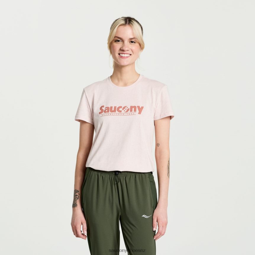 Saucony Rested T-Shirt TX0L64785 Sepia Rose Heather Graphic