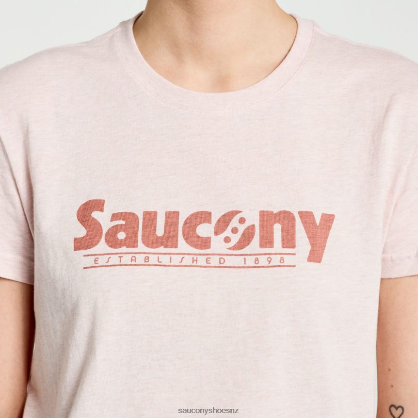 Saucony Rested T-Shirt TX0L64785 Sepia Rose Heather Graphic