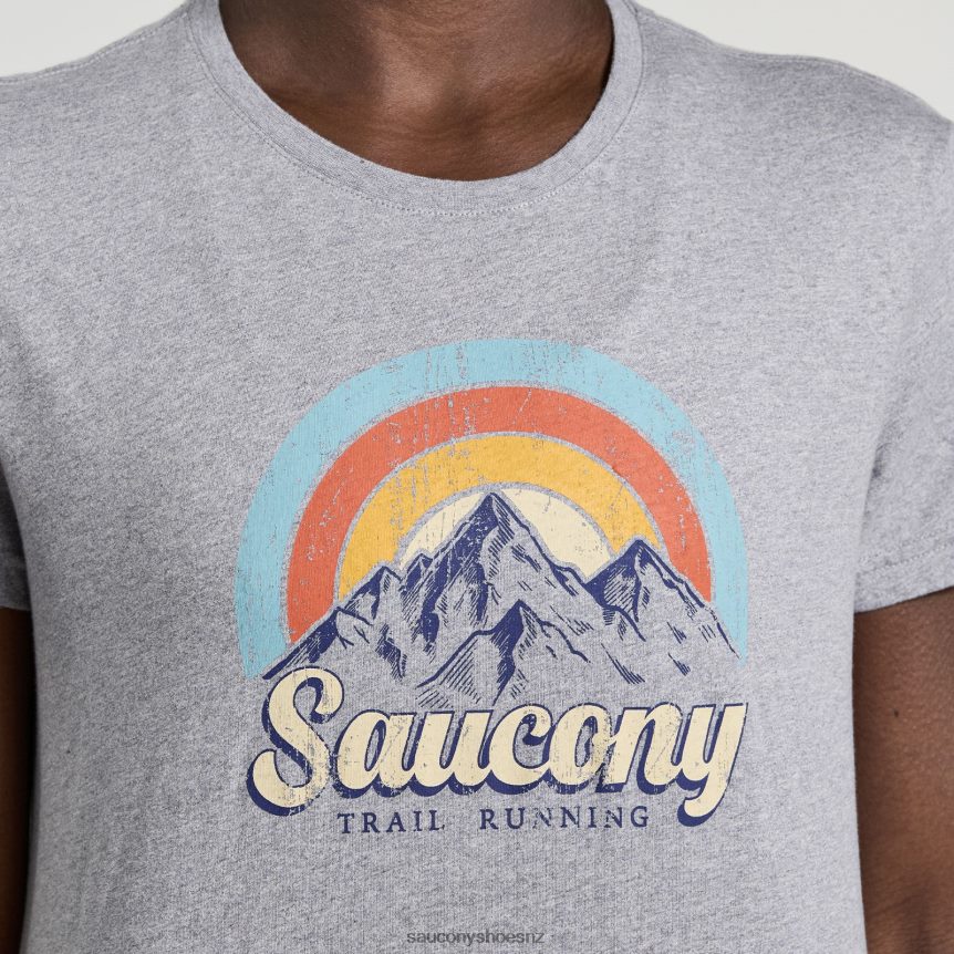 Saucony Rested T-Shirt TX0L64787 Light Grey Heather