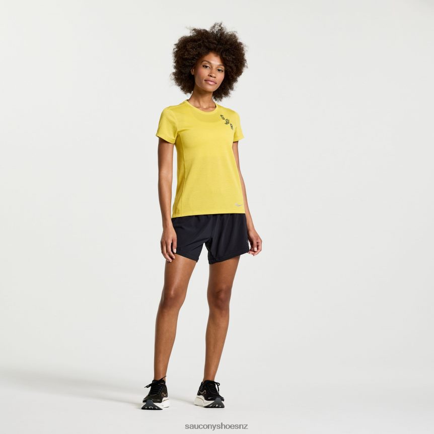 Saucony Stopwatch Graphic Short Sleeve TX0L64737 Arroyo Heather Graphic