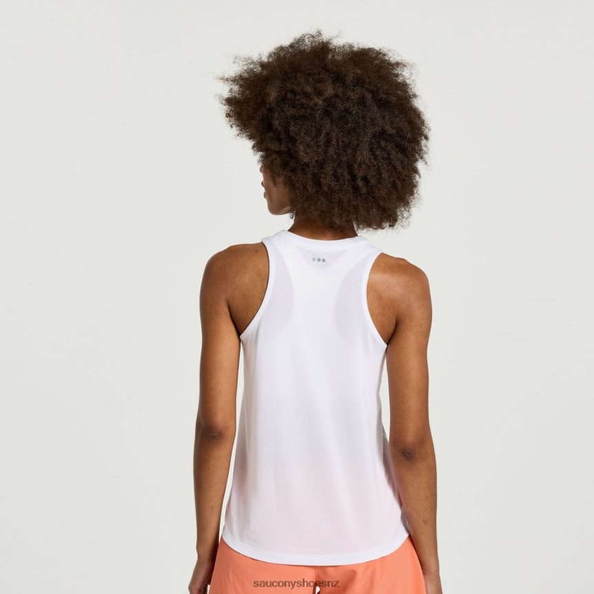 Saucony Stopwatch Graphic Singlet TX0L64758 White Graphic