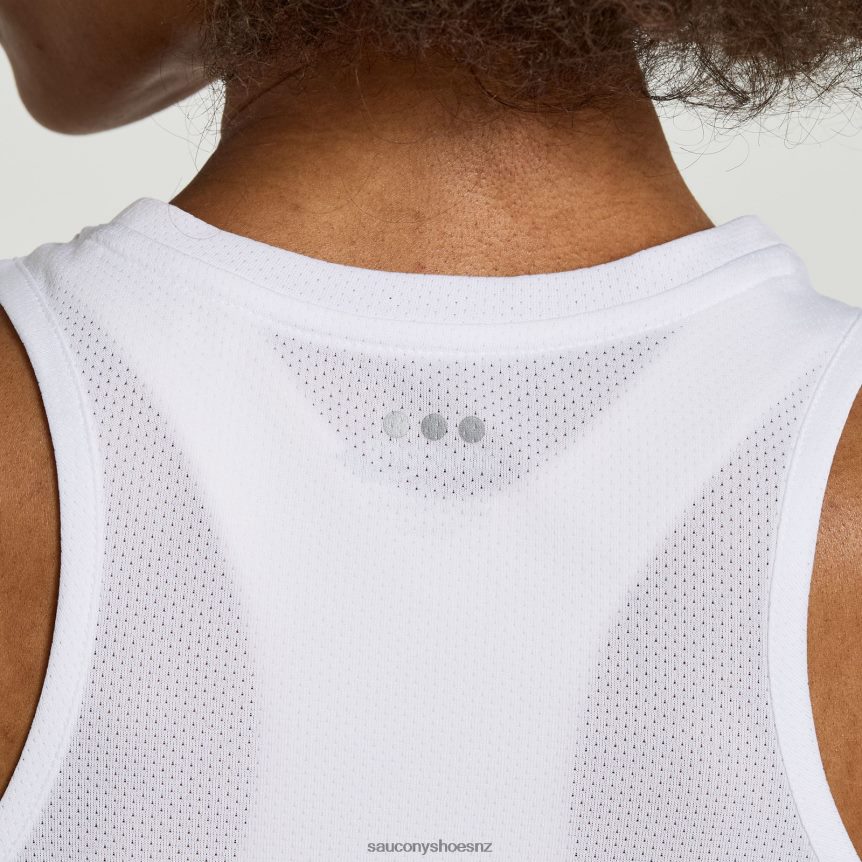 Saucony Stopwatch Graphic Singlet TX0L64758 White Graphic