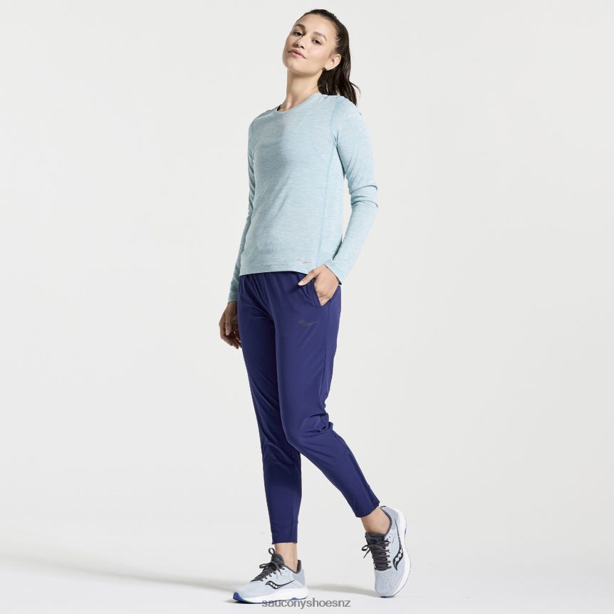 Saucony Stopwatch Long Sleeve TX0L64745 Rainfall Heather