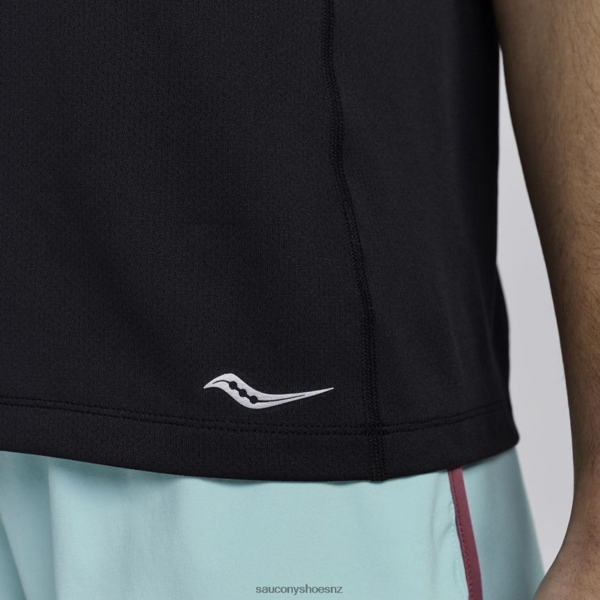 Saucony Stopwatch Short Sleeve TX0L64729 Black