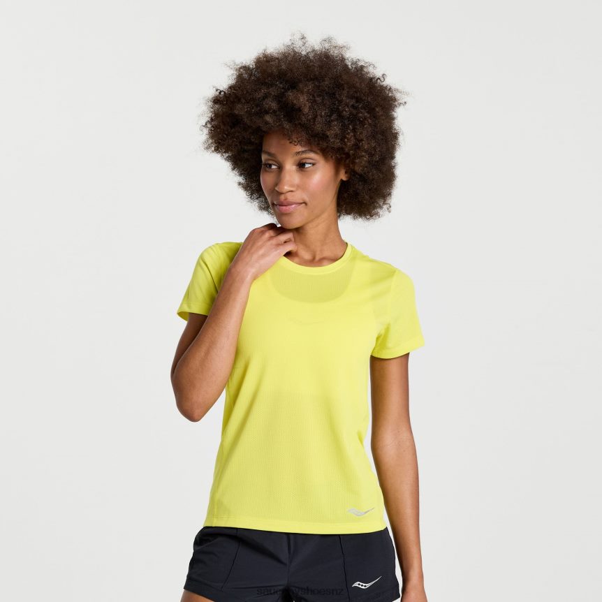 Saucony Stopwatch Short Sleeve TX0L64730 Citron