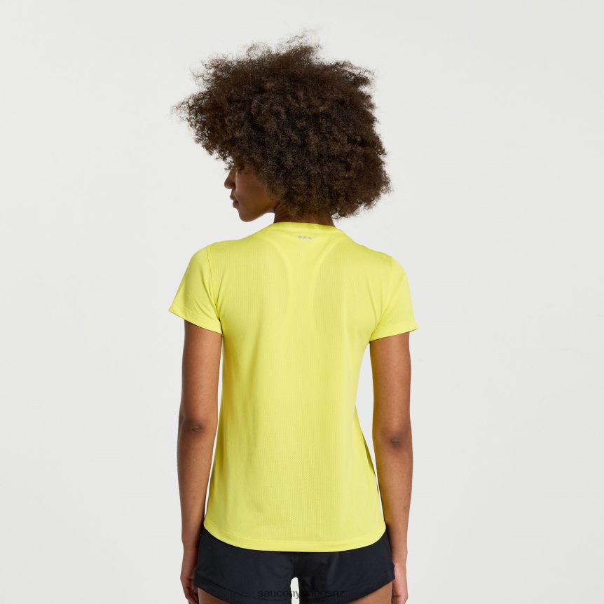 Saucony Stopwatch Short Sleeve TX0L64730 Citron