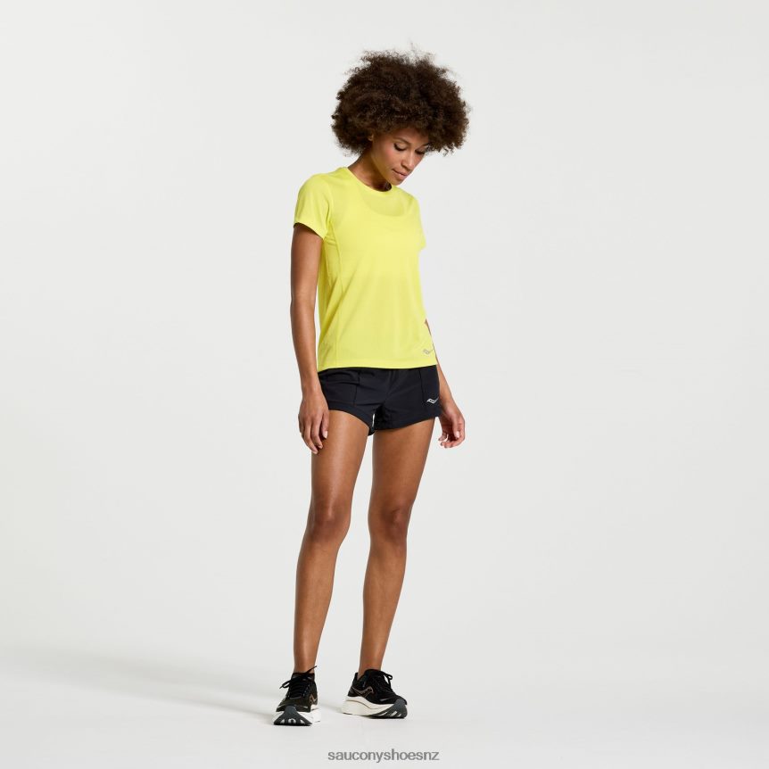 Saucony Stopwatch Short Sleeve TX0L64730 Citron