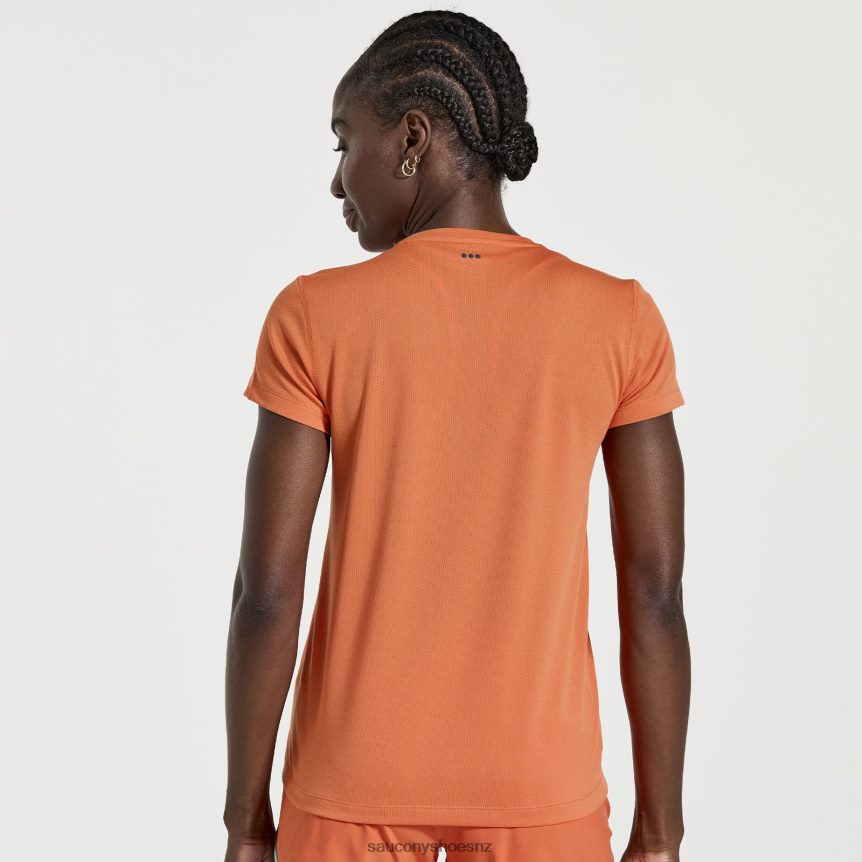 Saucony Stopwatch Short Sleeve TX0L64731 Ember