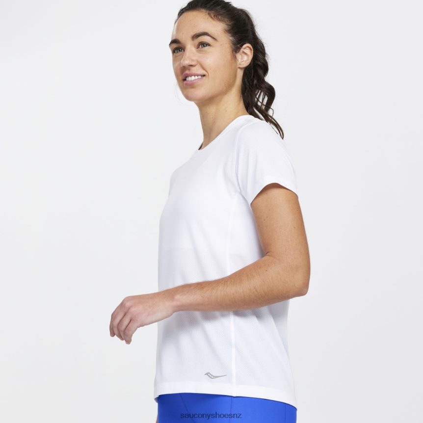 Saucony Stopwatch Short Sleeve TX0L64735 White