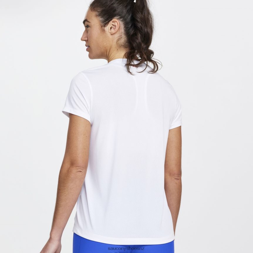 Saucony Stopwatch Short Sleeve TX0L64735 White