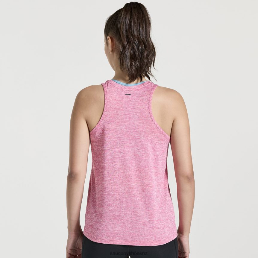 Saucony Stopwatch Singlet TX0L64719 Flame Quartz Heather