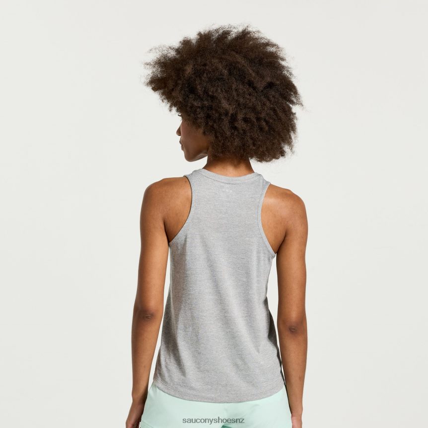 Saucony Stopwatch Singlet TX0L64720 Light Grey Heather