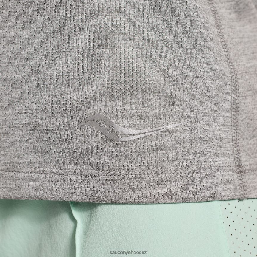Saucony Stopwatch Singlet TX0L64720 Light Grey Heather