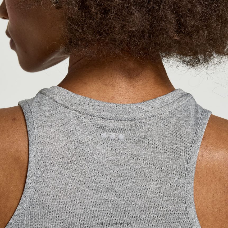 Saucony Stopwatch Singlet TX0L64720 Light Grey Heather