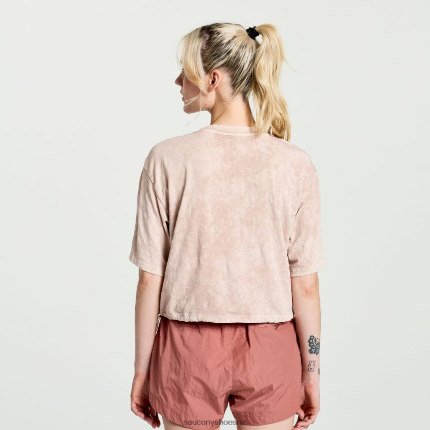 Saucony Unwind Crop Short Sleeve TX0L64765 Sepia Rose