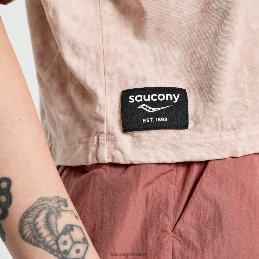 Saucony Unwind Crop Short Sleeve TX0L64765 Sepia Rose